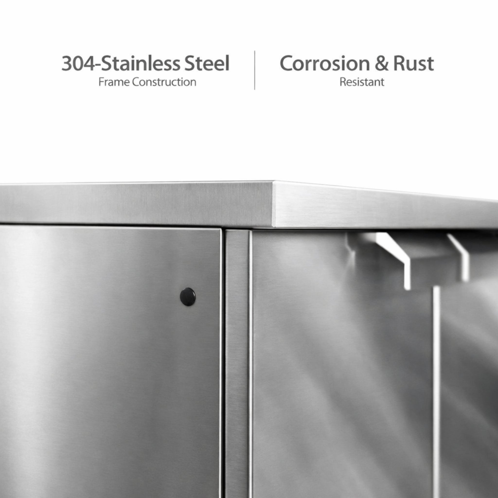 Outdoor Kitchen 4 Piece Cabinet Set in Stainless Steel with Countertop and Covers