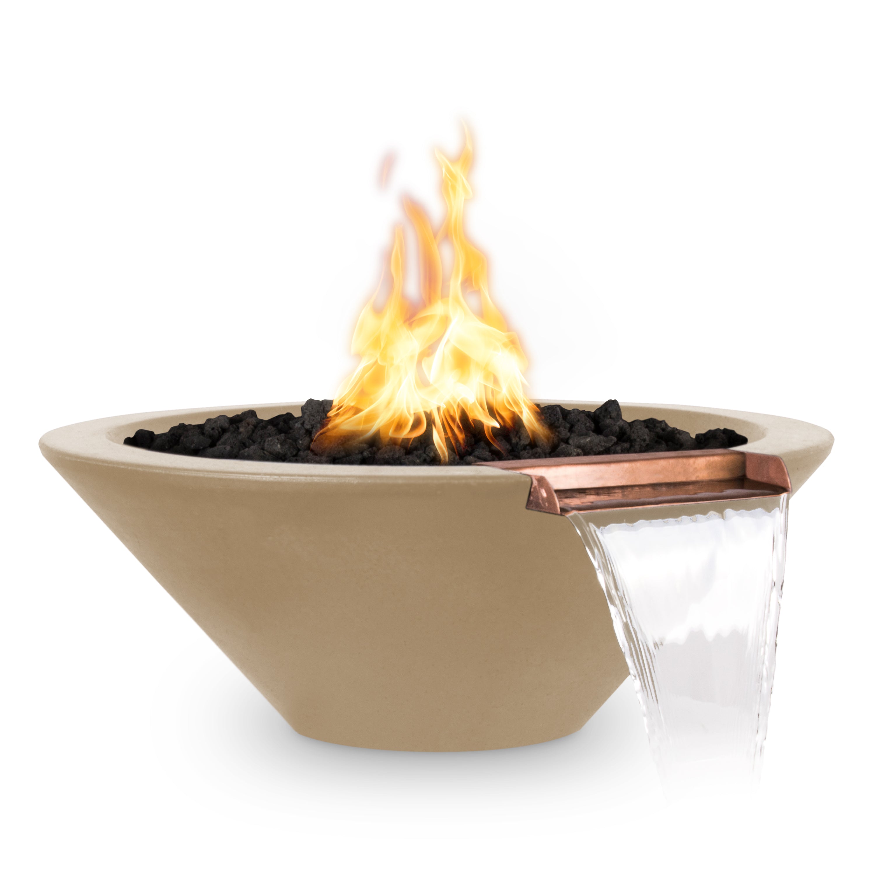 The Outdoor Plus Cazo GFRC Fire & Water Bowl - Natural Gas