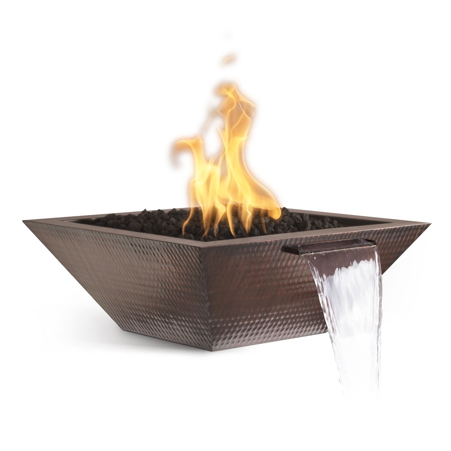 Maya Fire & Water Bowl - Hammered Copper