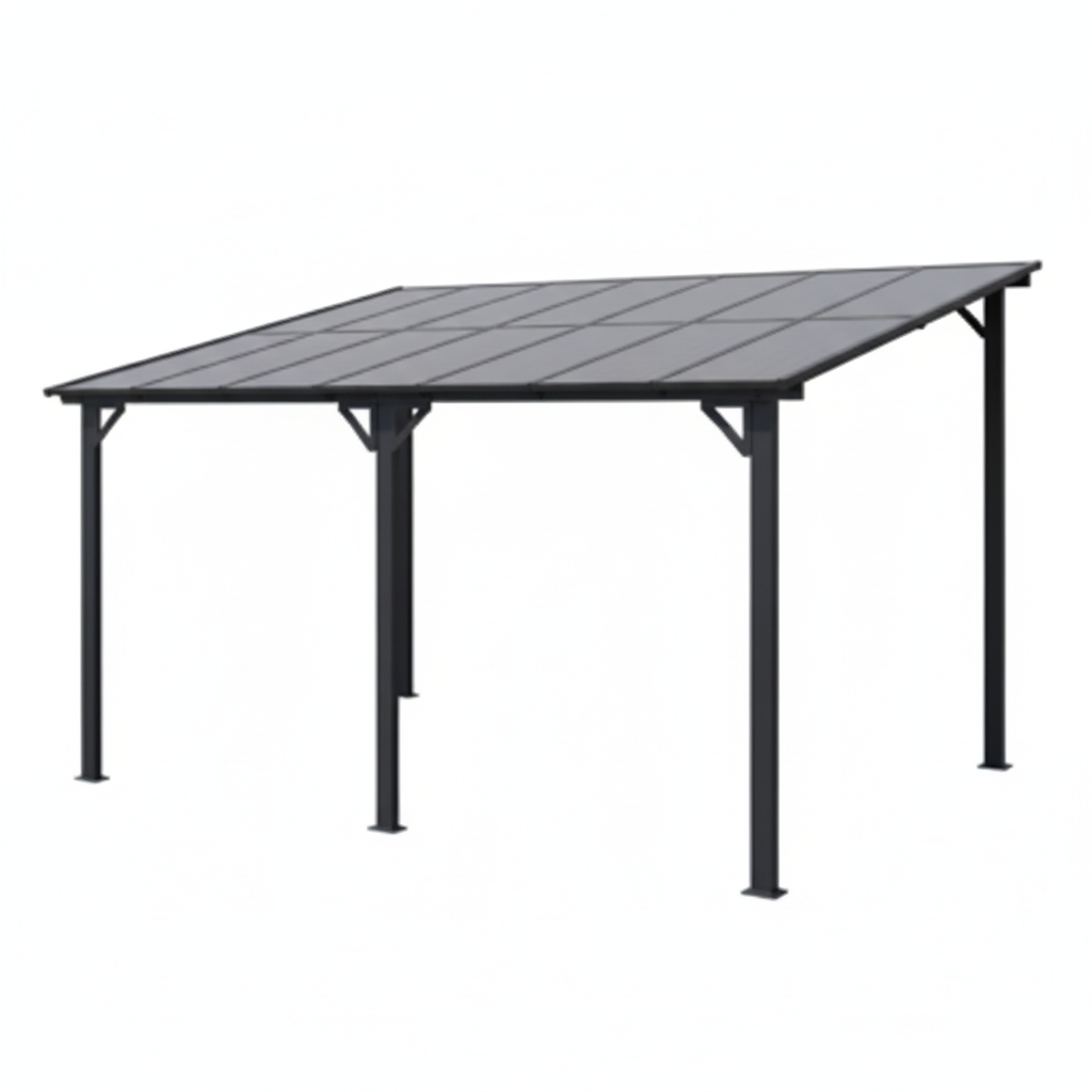 10' X 14' Hardtop Gazebo Outdoor Aluminum Pergola for Garden, Patio, Backyard-Gray